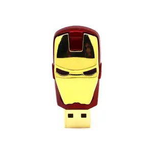 Büyük kapasiteli demir adam pendrive Metal su geçirmez kalem sürücü 16gb 32gb 64gb usb sopa usb flash sürücü U disk hediye cle usb