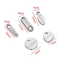 50pcs acier inoxydable petite extrémité queue pendentif à breloque collier Extender chaîne breloques pour bijoux à bricoler soi-même faisant artisanat accessoires