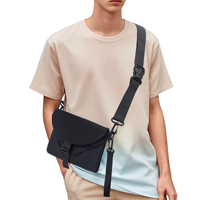 Aangepaste Groothandel Crossbody Tassen Heren Afneembare Flap Mini Zwart High Street Multifunctionele Portemonnees Telefoon Hiphop Trendy