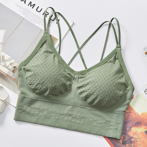 Vendita calda Delle <span class=keywords><strong>Donne</strong></span> di Un Pezzo Senza Soluzione di Continuità Back Bellezza Reggiseno Imbottito Sonno di Forma Fisica di Yoga In Esecuzione Reggiseno - Product Image 5