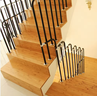 Plancher et lames d'escalier en bambou contrecollé horizontal avec surface légèrement carbonisée, garantie 1 an
