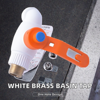 Robinet de lavabo en plastique blanc à filetage mâle, à trou unique, pour cuisine et salon, idéal pour les marchés du Moyen-Orient – Raccords de tuyauterie PPR populaires