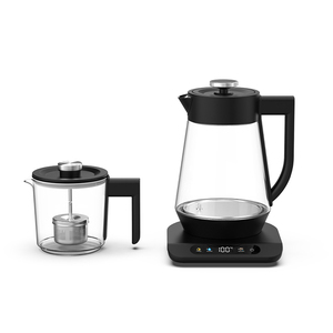 Bouilloire électrique intelligente Hotsy 0.8L+1.8L en verre 220V pour la maison et l'hôtel, avec infuseur à thé turc et support de versement - Product Image 6