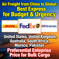 DHL FedEx UPS EMS Aramex Fret Aérien Chine États-Unis Royaume-Uni Australie Afrique du Sud Maroc Pakistan Transitaire de Classe A 5-10 Jours