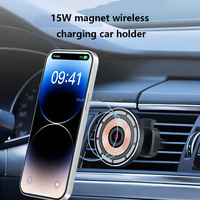 Support multifonction Yanchentian évent téléphone portable Portable petit aimant de voiture rapide support de charge rond 15W chargeur sans fil