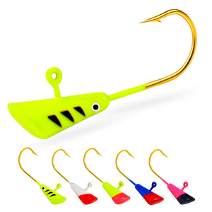 En gros 5 pcs/sac Saltwater Minnow Shad Jig Head Hooks - 5 Couleurs, Idéal pour les appâts de ver - Product Image 6