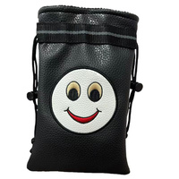 Pochette de golf en cuir PU avec broderie de logo personnalisé, pour objets de valeur et balles, accessoires de golf personnalisés en usine