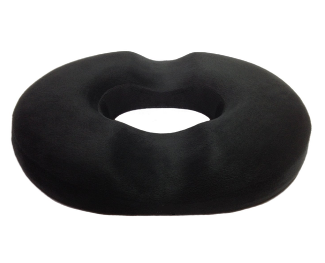 BComfort Foam Black Coccyx Donut Tailbone Memory Foam Seat bed chair Cushion for Treatment Prostate, Bed Sores, Sciatica