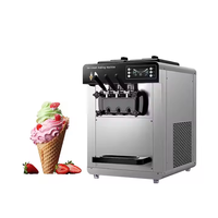 Promotieprijs Mini Commerciële Automatische Softijs Machine Draagbare Tafelblad Huishoudelijke Burger/Dessertwinkel Gebruik