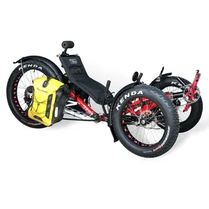 Pengiriman gratis sepeda Motor penjelajah pantai 500watt sepeda Motor elektrik Tad lemak sepeda roda tiga Recumbent