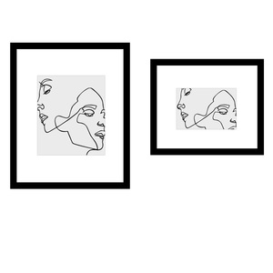 Cadre photo en bois MDF noir moderne et tendance de 50 x 70 cm, très vendu en Allemagne, adapté à la suspension murale et au placement sur un bureau - Product Image 3