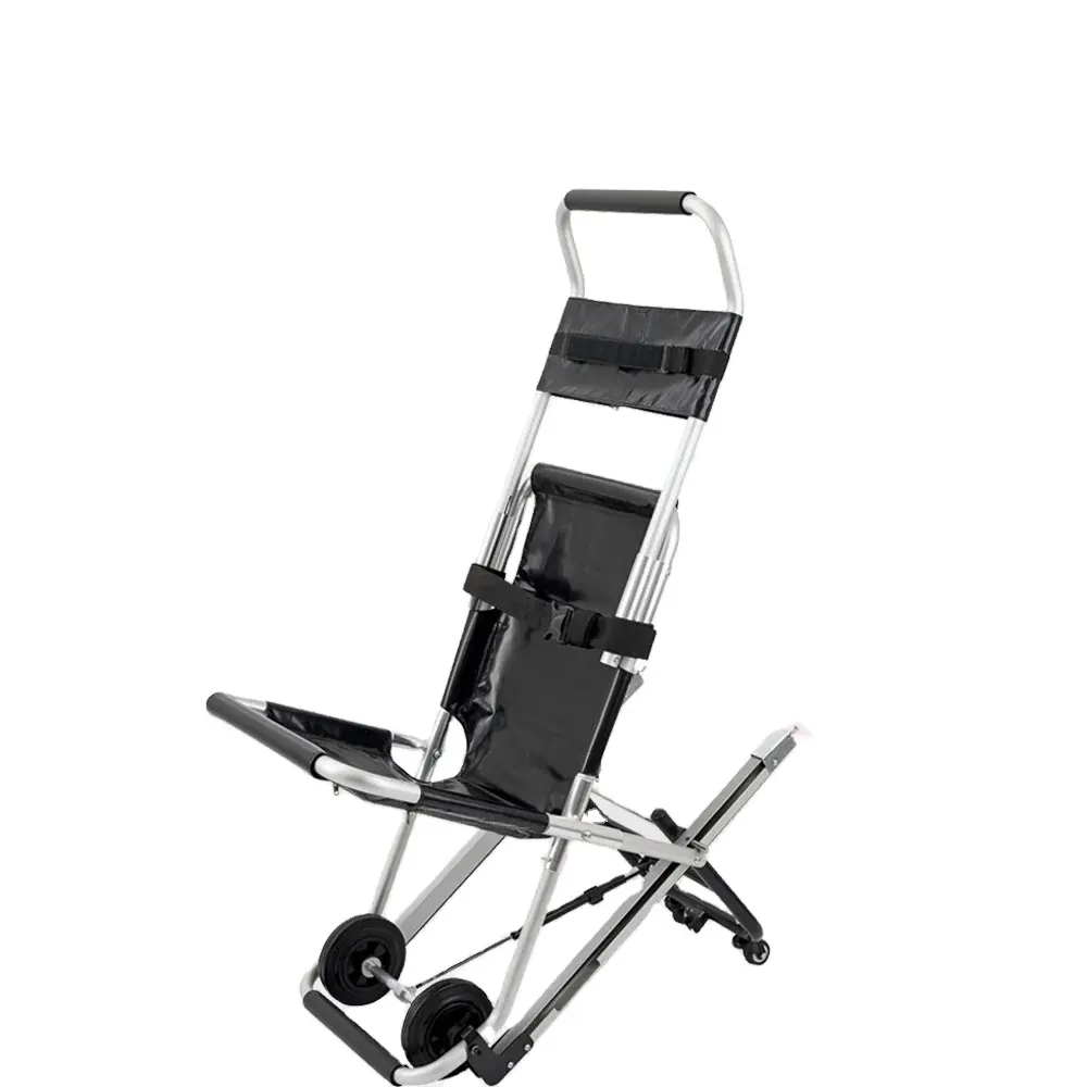 Elevador de silla de escalera Manual de aluminio, escalador de escalera plegable, camilla de silla de rueda para el hogar y el Hospital