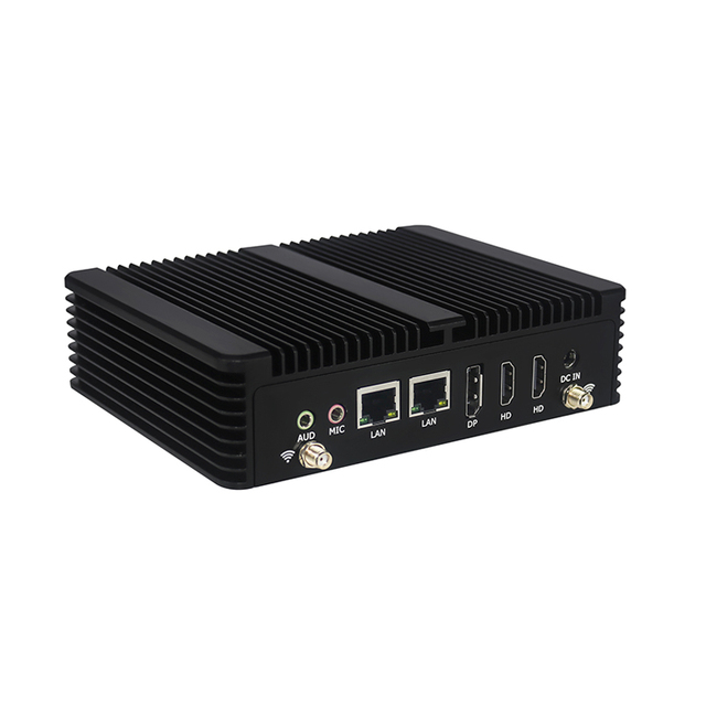 New Design N100 Industrial Pc Server Barebone Dual GbE RJ45 Mini Pc Workstation 2 1DP Industrial Edge Computer with RS485