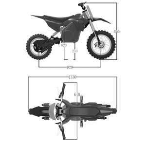 Moto Cross Tout-Terrain Puissante 36V 1000W à Moteur Brushless, Frein à Disque, Roues 10/10, Longue Portée (EDB10) - Product Image 4