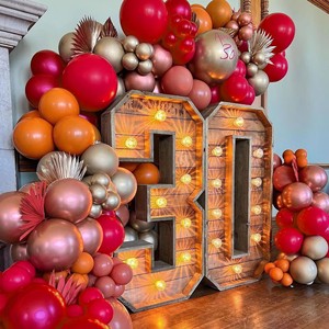 Kit d'arche de ballons en latex rouge, jaune et orange pour décorations de fête d'<span class=keywords><strong>anniversaire</strong></span> ou de Saint-Valentin sur le <span class=keywords><strong>thème</strong></span> des pompiers pour garçons - Product Image 4