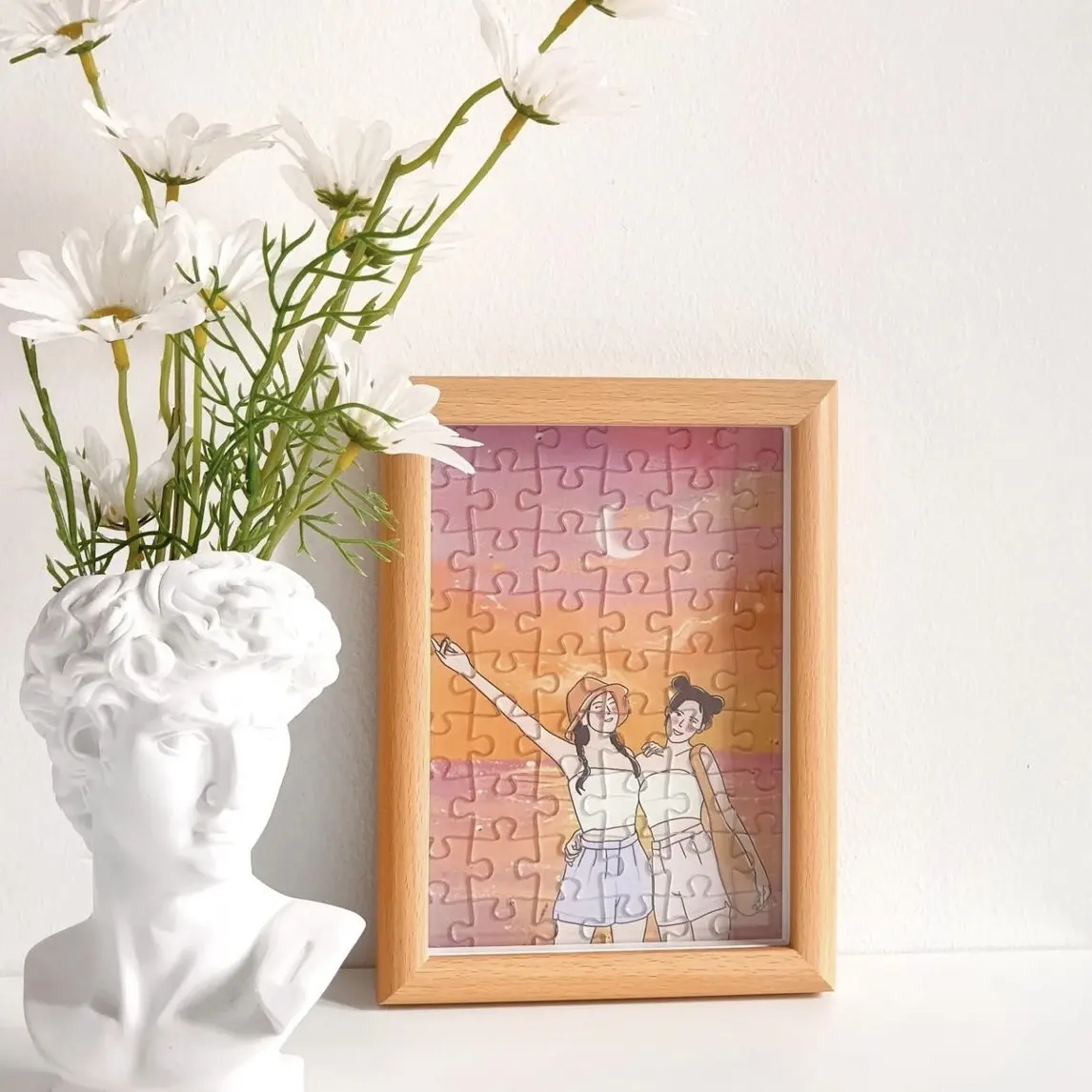 DIY photo frame acrylic children's wedding anniversary transparent cartoon jigsaw puzzle