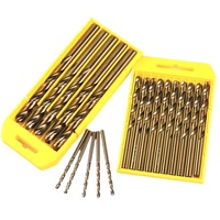 Jeu de forets hélicoïdaux revêtus de cobalt, 1.0-13mm, 5/10 pièces, HSS M35, pour le bois/métal, outils électriques