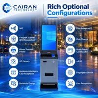 Cairan Hotel Selbstbedienungs-Kiosk RFID-Karten-Check-out Check-in Selbstbedienungs-Registrierungs-Empfang Passport-Scanner 21,5 Zoll