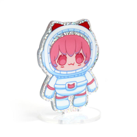 OEM Logo Kundenspezifischer Acryl Transparenter Holographischer Undurchsichtiger Standee Großhandel Cartoon Anime Plastik Geschenk Maßgefertigte Größe Liebes-Maskottchen