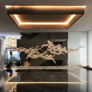 Nuova Scultura in Resina LED Trasparente di Design Nordico Art Deco, Lampade Sospese Personalizzate per Sala, Soggiorno, Villa, Lobby, Hotel, Matrimoni - Product Image 4