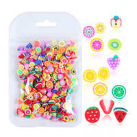 10 G/zak 3d Fruit Bloem Snoep Plakjes Diverse Polymeerklei Voor Nail Art Tips Decoratie Stickers & Emblemen