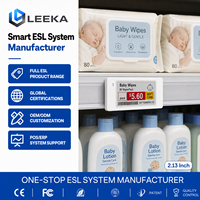 LEEKA Fabricante de Etiquetas Electrónicas para Estantes, Etiqueta de Precio Digital Inteligente Portátil para Almacenes, Etiqueta Electrónica para Supermercados de 2.13 Pulgadas
