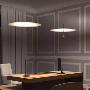 Lustre en métal de style nordique postmoderne, lampe suspendue pour salle à manger, bar, salon, <span class=keywords><strong>restaurant</strong></span>, avec lumière UFO - Product Image 1