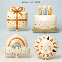 Ballons en aluminium en gros pour anniversaire, motifs dessin animé, gâteau, soleil, boîte cadeau, nuages, pour fête d'anniversaire d'enfants