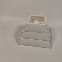 Faltbare Pyramidenförmige Cupcake-Kuchen-Keks-Box mit Kunstpapier-Lackierung für Snack-Aufbewahrung Anpassbare Bäckerei-Verpackung