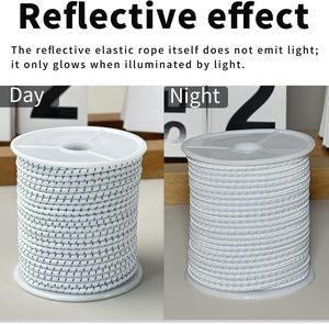 Cordon élastique réfléchissant de 2,5 mm, longueur personnalisée, corde élastique phosphorescente pour bracelets DIY, perles, artisanat, couture - Product Image 4