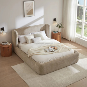 Cadre <span class=keywords><strong>de</strong></span> <span class=keywords><strong>lit</strong></span> Lifely Cocoon minimaliste et confortable en velours capitonné avec tête <span class=keywords><strong>de</strong></span> <span class=keywords><strong>lit</strong></span> haute, tailles King/Queen, <span class=keywords><strong>mousse</strong></span> haute durabilité - Product Image 6