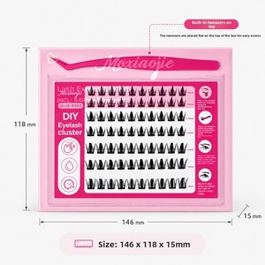 <span class=keywords><strong>Cils</strong></span> <span class=keywords><strong>individuels</strong></span> segmentés sans colle, 7 rangées, thermocollés, style naturel, fins et allongés, pour le coin extérieur, style occidental - Product Image 4