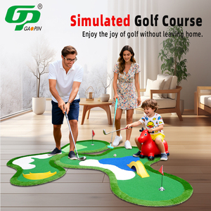 Tapis de golf d'intérieur et d'extérieur pour la maison, en nylon, simulant une herbe longue et courte, antidérapant, multi-formes, taille personnalisable, pratique - Product Image 1