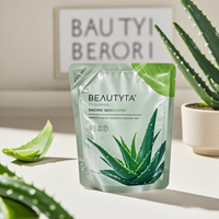 Emballage de gel d'aloe vera en feuille d'aluminium au fini mat avec impression personnalisée Sac en mylar à zip-lock résistant au soleil et à l'humidité et debout