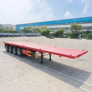 Giá tốt nhất 3 trục 45ft 40ft 20ft container phẳng Trailer bán