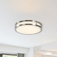 2025 Moderne LED Plafonnier 24W Surface Monté En Plastique Couverture Base En Acier IP44 Étanche 3500K Blanc Chaud CRI90 Éclairage