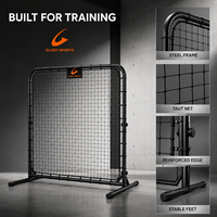 Filet d'entraînement de rebond multisports portable avec cadre en acier pour l'entraînement des athlètes et des équipes en intérieur et en extérieur