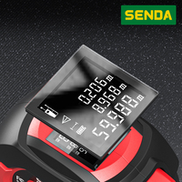 SENDA C13 60m+5*19mm ABS+TPR Material Laser Tape Multifunction Lcd Display Laser Measuring Tape Handheld Laser Rangefinder