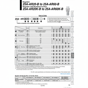 Pièces pneumatiques de régulateur SMC Pneumatics 25A-AR20K-02B-B - Product Image 1