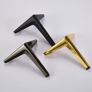Pieds de meubles Chengyouhui, semi-circulaires, triangulaires, noir mat titane, 12*0.8, 12*1.4, 12*1.8, 15*1.8, pour canapé, table basse - Product Image 1