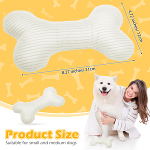 Jouet en peluche créatif en forme d'os - Bâtonnets à mâcher souples et couineurs pour chiots en dentition et jeu interactif - Product Image 2