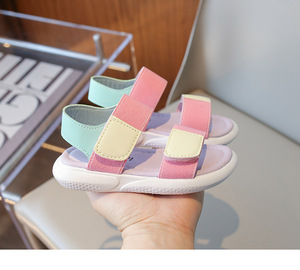 Sandales pour filles, été, nouvelle mode, sandales ouvertes, camouflage, plage, sandales à semelle souple pour enfants - Product Image 5