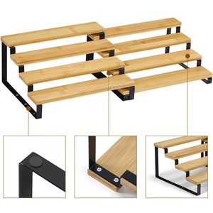 Ensemble personnalisé de 4 étagères extensibles pour épices, organisateur pour armoire de cuisine, comptoir, étagère - Product Image 4