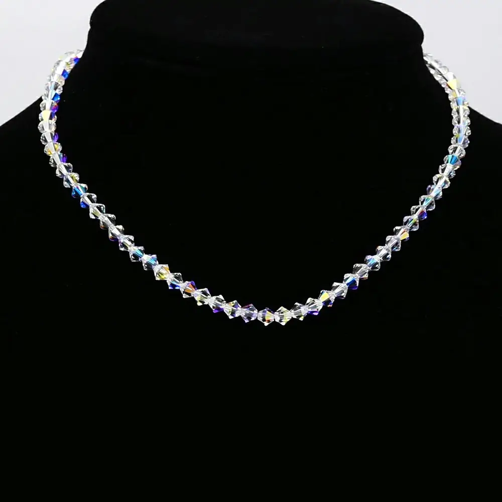 Kalung kristal mewah Austria, kalung perhiasan kristal batu alam
