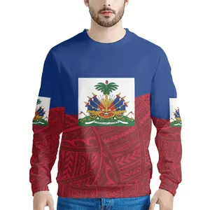 Толстовка с капюшоном и принтом флага Гаити, недорогие толстовки, оптовая продажа, Высококачественная дышащая уличная одежда большого размера, роскошная мужская одежда