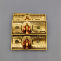 Collection de billets de banque américains plaqués or colorés, étanches, en métal, de 5 à 1000 dollars, thème anime, marque Panda, imprimés numériquement