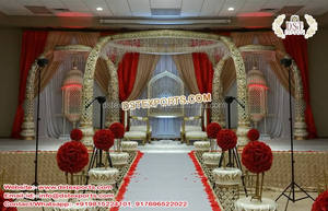 Manavarai traditionnel mariage Mandapam suisse mariage hindou Manavarai Mandapam sud indien Manavarai mariage Mandap/scène - Product Image 5