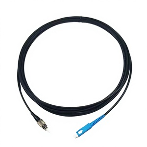 FTTH <span class=keywords><strong>3</strong></span>.0mm 光ファイバドロップケーブル（トレーサーワイヤー付き）SC/APC マイクロアーマードケーブル ブラック LSZHジャケット - Product Image 1