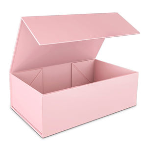 Boîtes d'emballage cadeaux personnalisées de luxe pliables en carton ondulé avec fermeture magnétique - Product Image 1