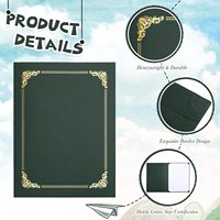 Carpeta de Diploma de Papel Tamaño Carta con Estampado de Lámina Dorada con Logotipo Personalizado, Carpeta de Archivos A4, Porta Certificados, Cubiertas de Carpeta de Archivos de Tapa Dura A4